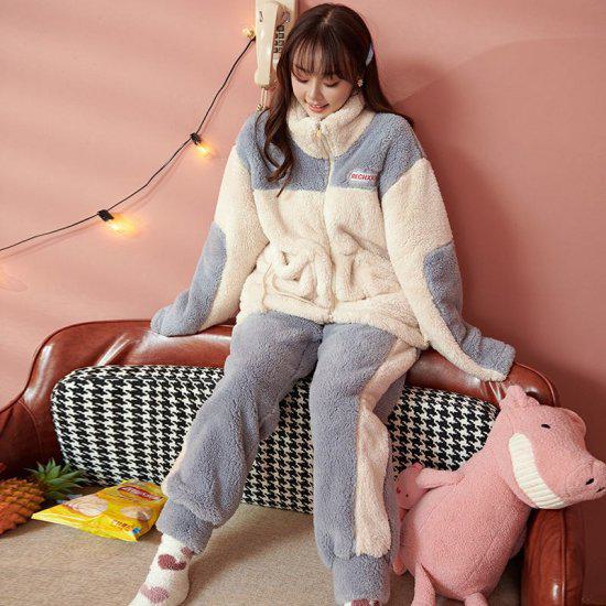 パジャマ レディース 冬 モコモコ ルームウェア 上下セット セットアップ 前開き うさ耳 ウサギの耳 うさぎの耳付き 部屋着 寝間着 冬用 長袖 大きいサイズ 大きめ XL 女の子 かわいい フード