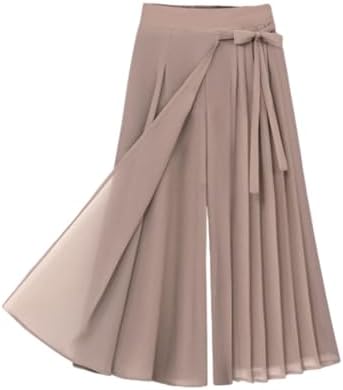 ワイドパンツ レディース ガウチョパンツ スカーチョ シフォン プリーツ スカートパンツ ロング キュロット ズボン 袴パンツ 裏地あり ゆったり オシャレ ボトムス ウエストゴム 大きいサイズ オフ