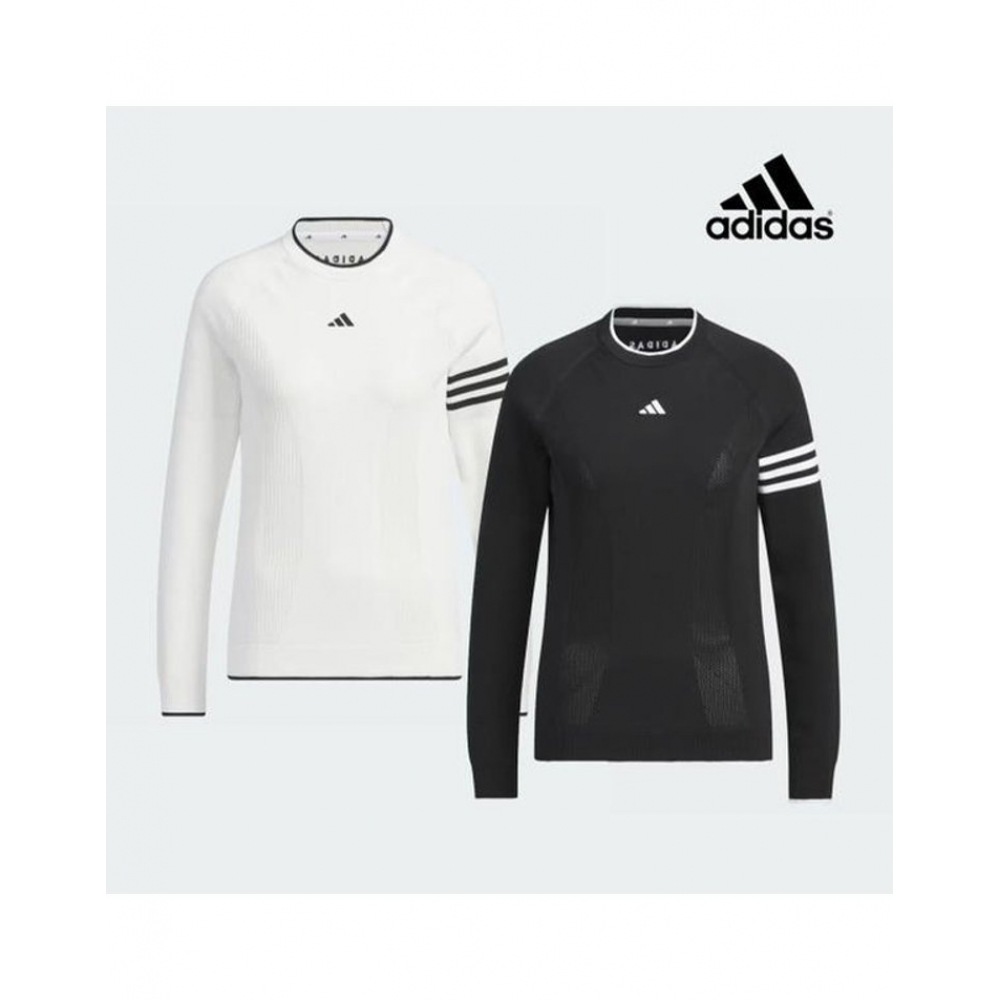 アディダスレディース 3S ロングスリーブプルオーバーセーター