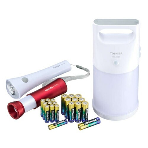 東芝【TOSHIBA】単3電池10本 単4電池10本 LED懐中電灯 LEDランタン LEDランタン付きライト セット X-BOUSAI-SET3【防災用品 災害用品】 5,773円