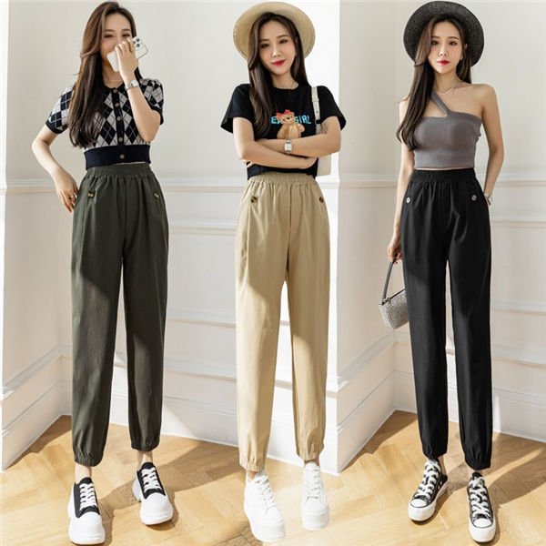 テーパードパンツ レディース ジョーカーパンツ リブパンツ 夏ズボン ストレッチ 細身 美脚 美シルエット ダンスパンツ きれいめ 春夏 バレンタイン 2023 プレゼント