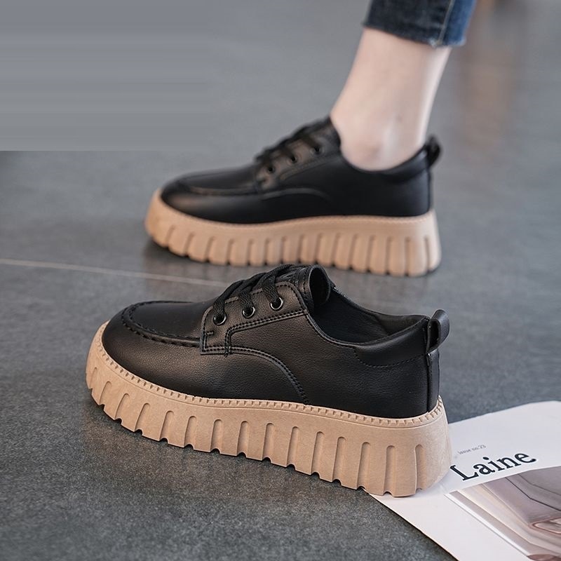 厚底シューズ 厚底高見え靴2024新型百足靴韓国版ファッション高見え靴