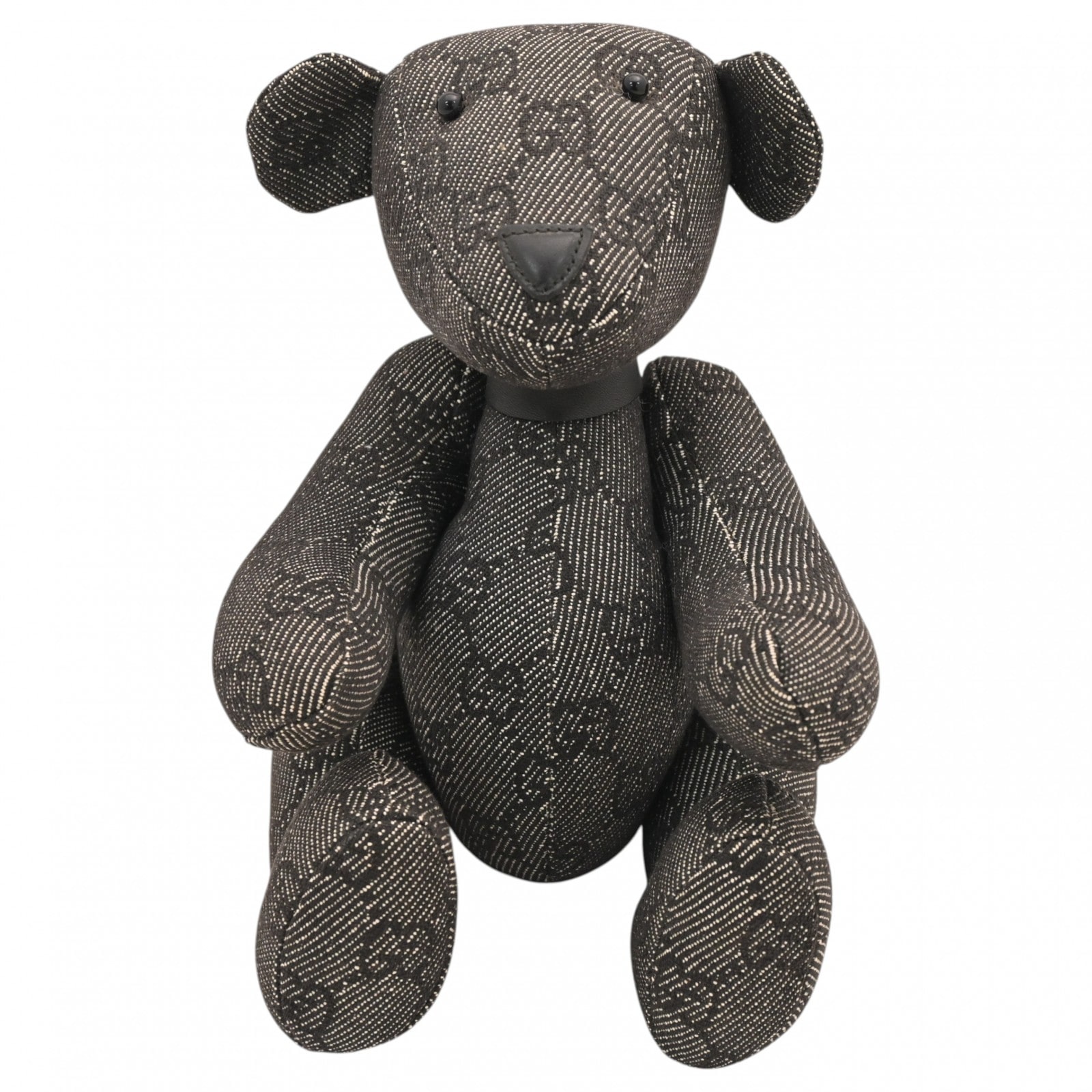 【中古】グッチ GGキャンバス テディベア ぬいぐるみ くま ブラック Aランク gu0309cb