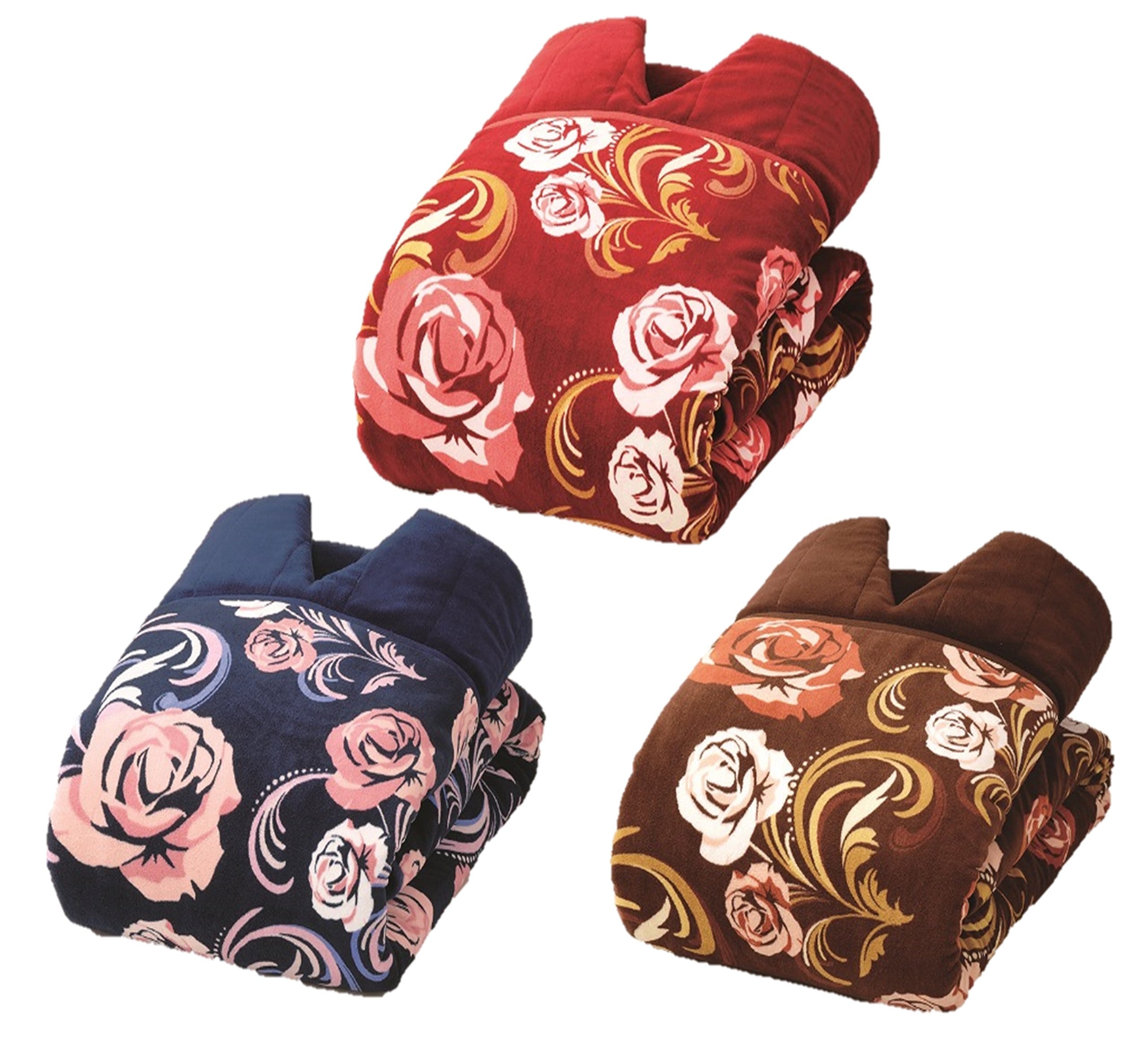 タック(Tac) 東レマシュロン 襟くり毛布 3色組(レッドブラウンネイビー) 2.3Lx1.4W m 9,094円