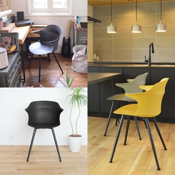 デザイナーズチェア 椅子 ダイニングチェア おしゃれ デザイン モダン アート インテリア お洒落 オシャレ チェアー 黄色 イエロー 黒 ブラック アヴァンチェア