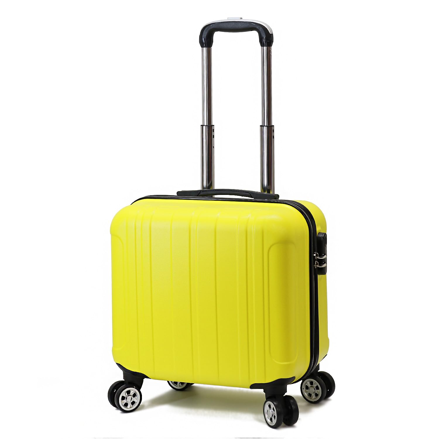 [Transporter] 【超軽量・機内持ち込み】スーツケース SSサイズ キャリーケース キャリーバッグ 超軽量 小型 静音 ダブルキャスター ファスナータイプ 旅行 ビジネス 出張 (イエロー)