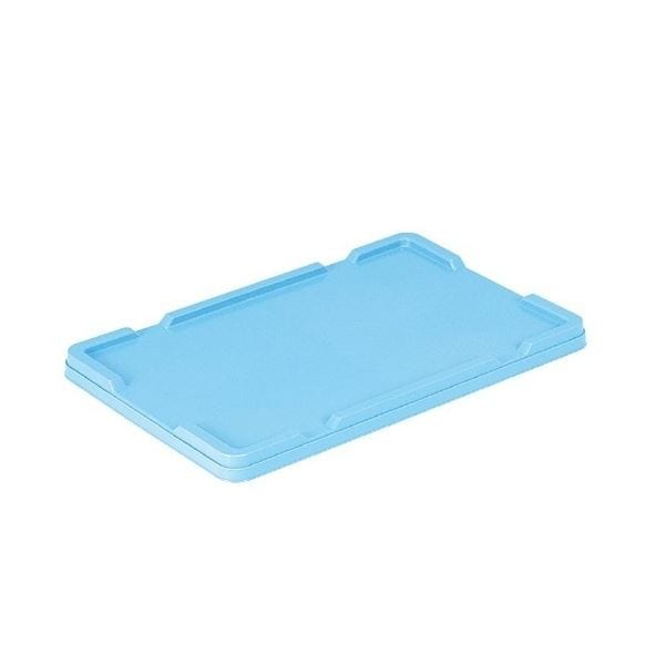 (20個セット) 業務用コンテナボックス/食品用コンテナー (フタのみ単品 NF-M33用蓋) ブルー 材質：PP