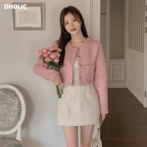 [メガ割りSALE]ラウンドネックボアジャケット