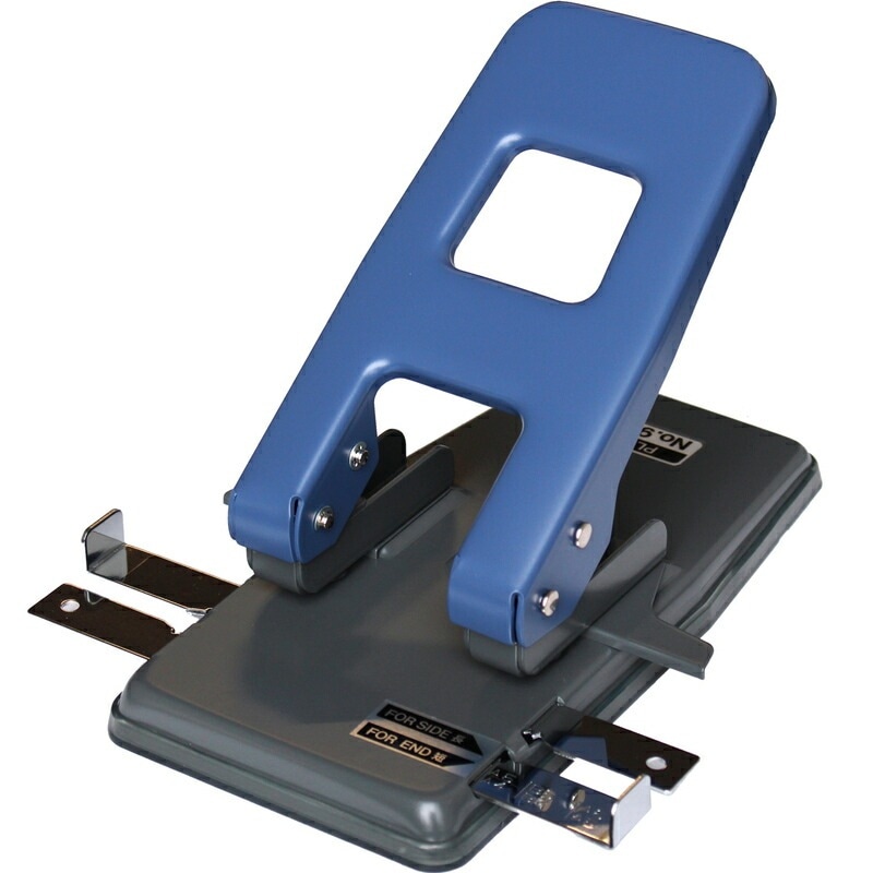 【送料無料！】プラス(PLUS)パンチ ペーパーパンチ 2穴 特大サイズ 穴径6mm ブルー NO.900　30-187