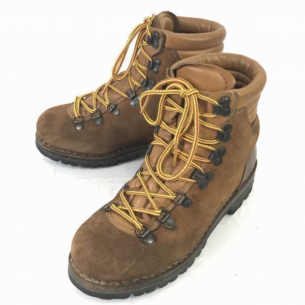 70s-80sビンテージ/ビブラムソール重厚本革/トレッキングブーツ【39　24.5/茶】登山/山登り/VintageWB33-6