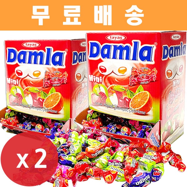 ダムラ アソテッド総合ソフトキャンディキャラメル 2Kg x 2パック