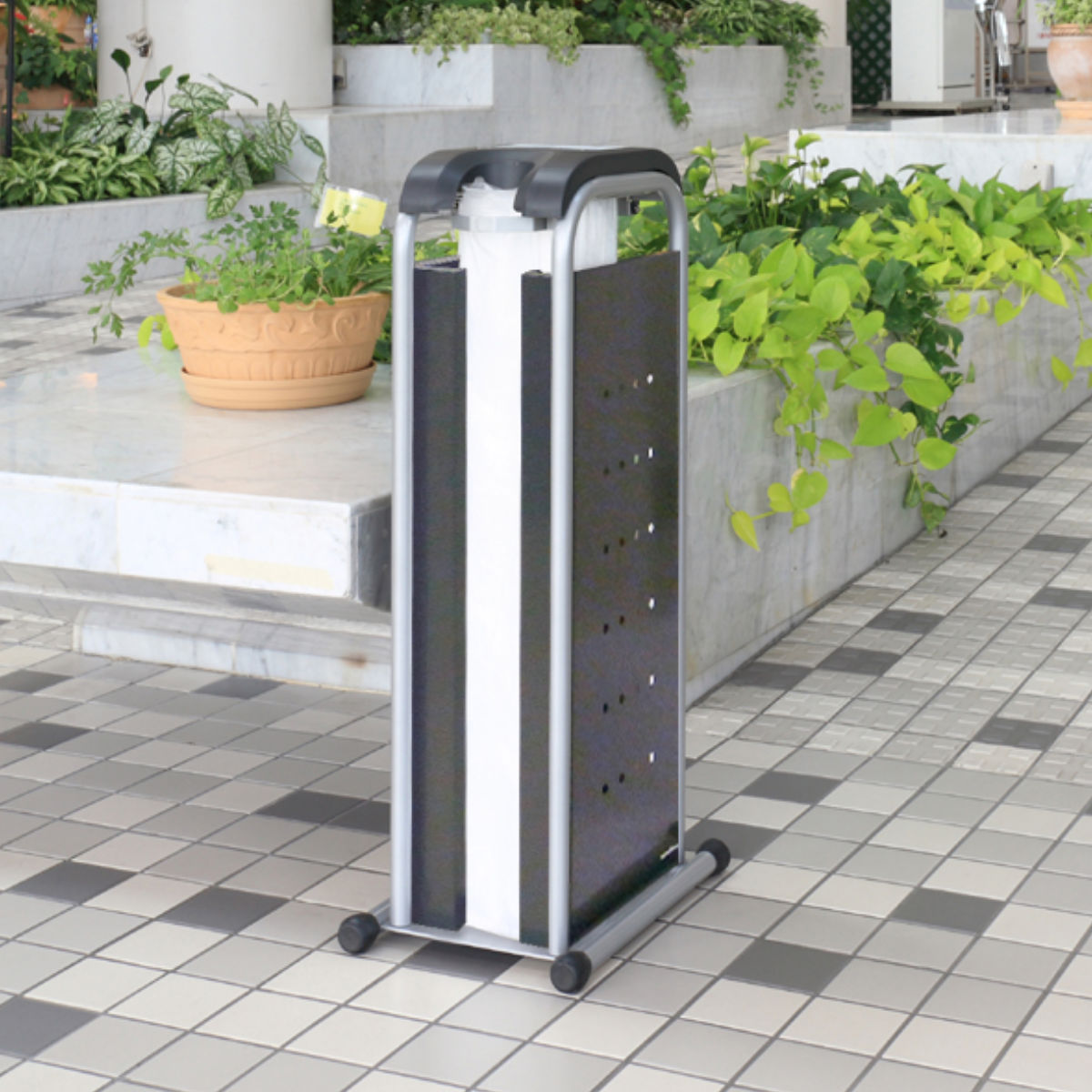 傘袋スタンド かさっぱ 傘袋付 装着 傘袋 スタンド かさ袋 長傘 対応 袋付き 傘袋ホルダー 800枚収納 かさ袋装着 かさ袋スタンド オフィス 会社 事務所 スリム 省スペース 法人限定