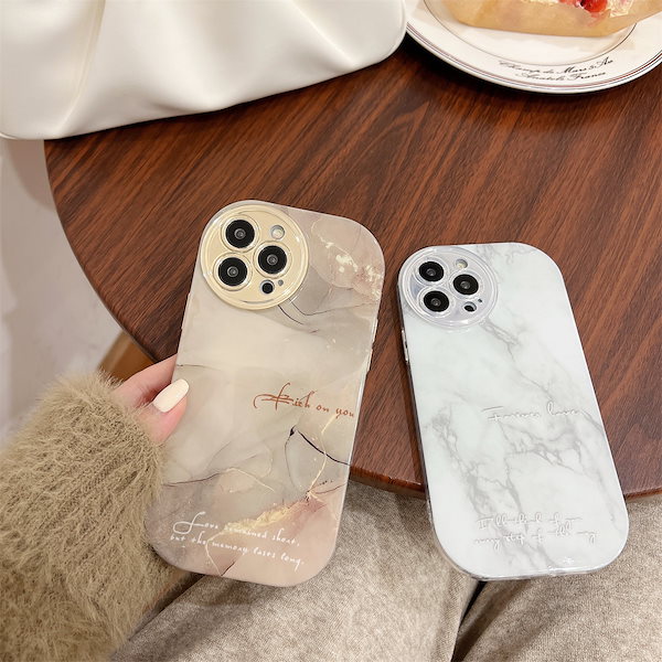 Qoo10] 大理石模様 スマホケース iPhone1