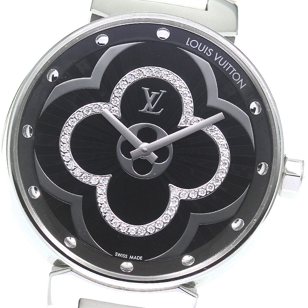 ルイ・ヴィトン LOUIS VUITTON QA020 タンブール ムーンディヴァイン クォーツ レディース 良品 _826211【中古】