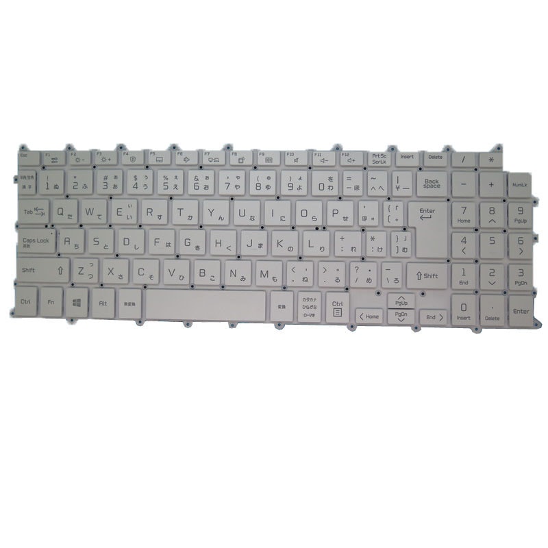 バックライト付き ノートパソコンキーボード互換 LG 16Z90Q 16Z90Q-K 16Z90Q-R 16Z90Q-V 16Z90Q-G 日語 JP ホワイト