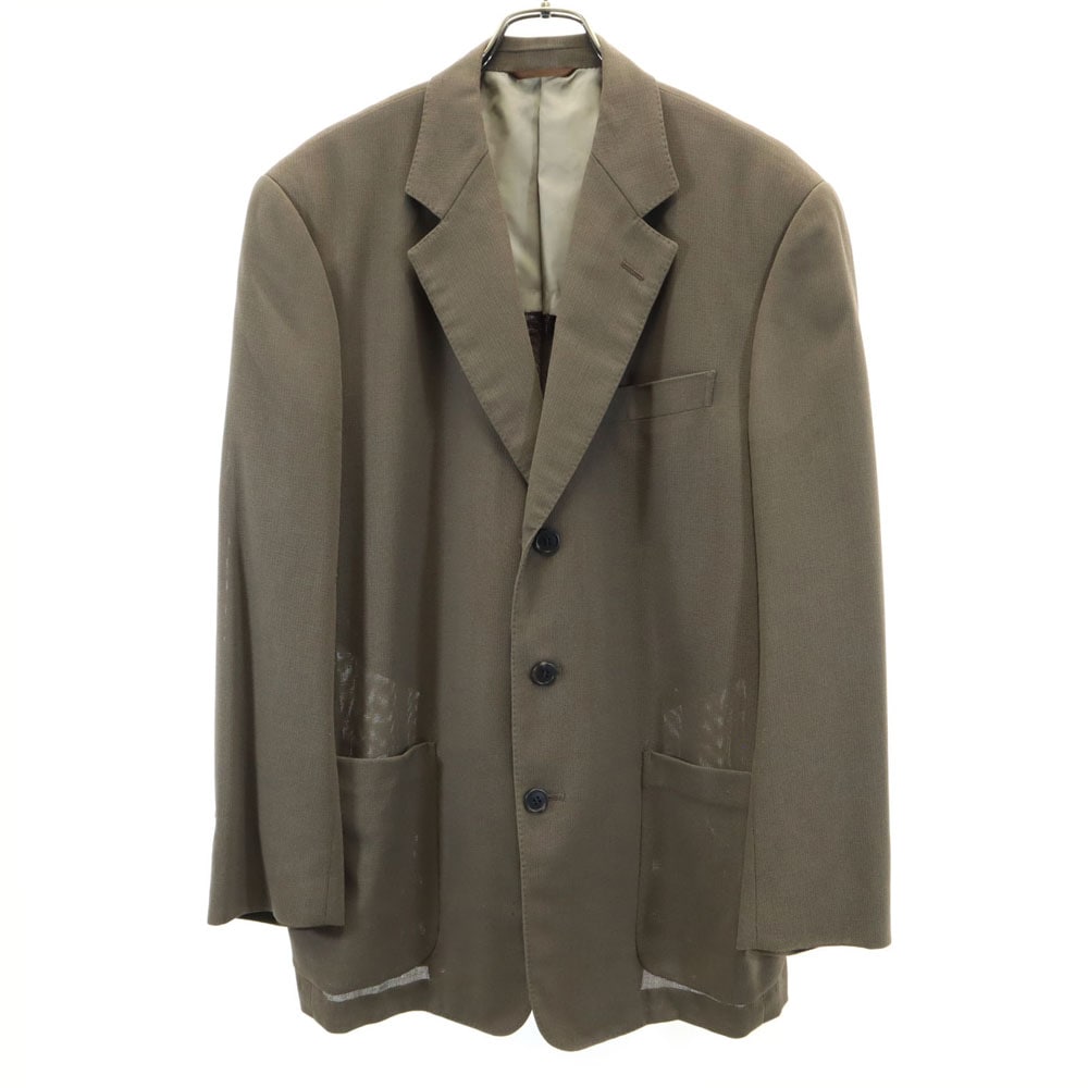 クリスチャンディオール 90s 日本製 オールド 長袖 テーラードジャケット M カーキ系 Christian Dior メンズ