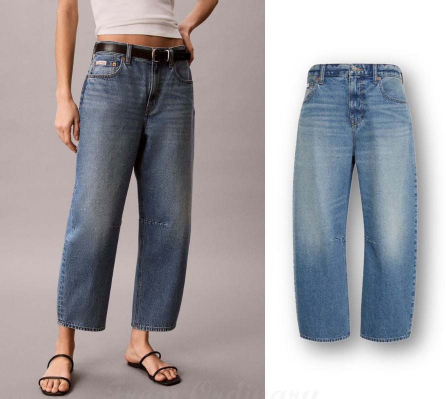 Womens Cropped Barrel Jeans (47G748G-YRE)