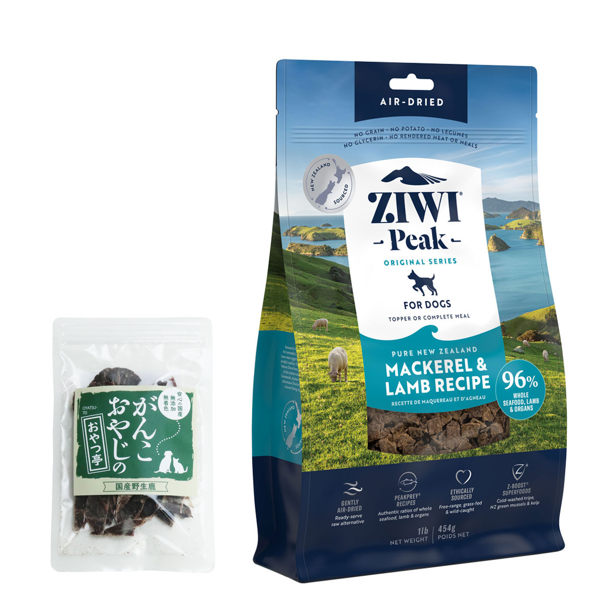 エアドライ ドッグフード マッカロー＆ラム 454g 【国産鹿肉ジャーキー(お試しサイズ)】