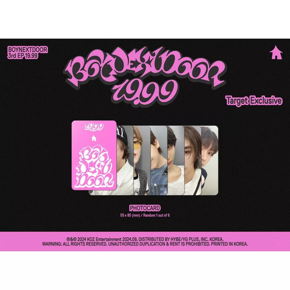 BOYNEXTDOOR 19.99 X WEVERSE USA TARGET WALMART BARNES&NOBLE USA ONLINE予約販売店舗別フォトカードトレカ特典付き