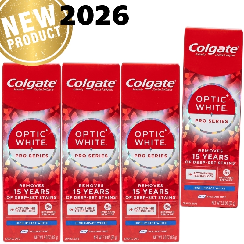 【2026最新版】Optic White Pro High Impact White 85g 4本 - オプティックホワイト ホワイトニング 歯磨き粉 5％ ステインプリベンション - ハイインパ