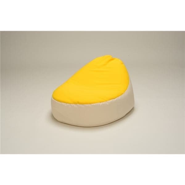 コンパクト ビーズクッション/ローソファー [1人掛け イエロー] 極小1ｍｍビーズ 日本製