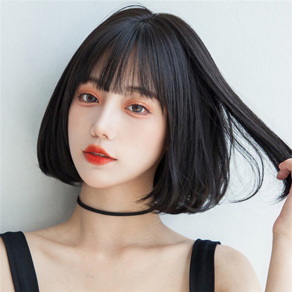 黒髪 ウィッグ ショート 普段使い ボブ 韓国 超自然 フルウィッグ 小顔 コスプレ かつら Thegooseisout Com