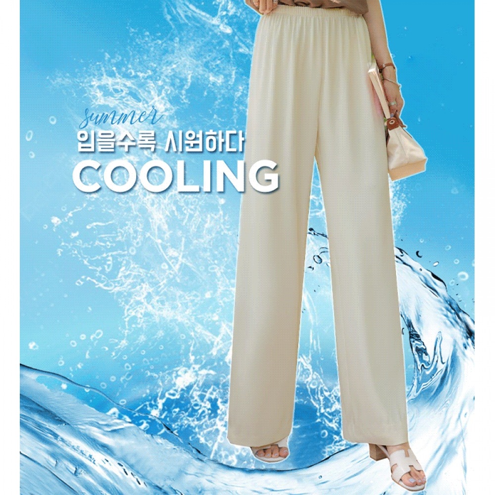 クリック앤ファニー 幅広バンディングワイドパンツ 正石フィット