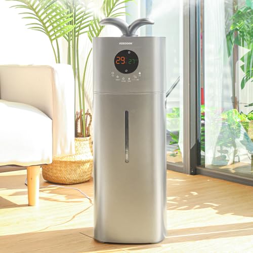KEECOON 加湿器 大容量 業務用 家庭用 17Lタワー式 超音波加湿器 噴霧器 部屋 保湿 上から給水 お手入れ簡単 静音 水漏れしない