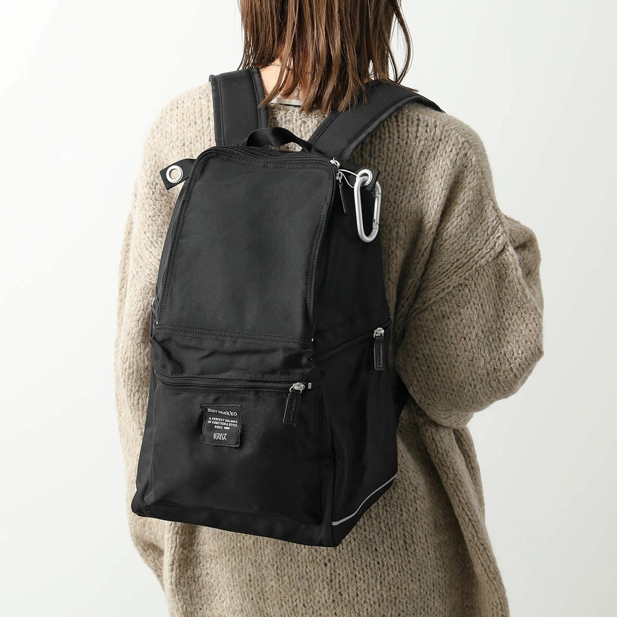 marimekko マリメッコ バックパック BUDDY バディ Roadie ローディ 092512 026994 レディース ナイロン リュック ロゴ カナビラ付き 鞄 999