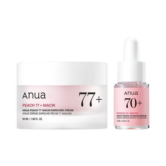 【+桃70％ナイアシンセラム10mL】桃77％ナイアシンリッチモイスチャークリーム 50ml