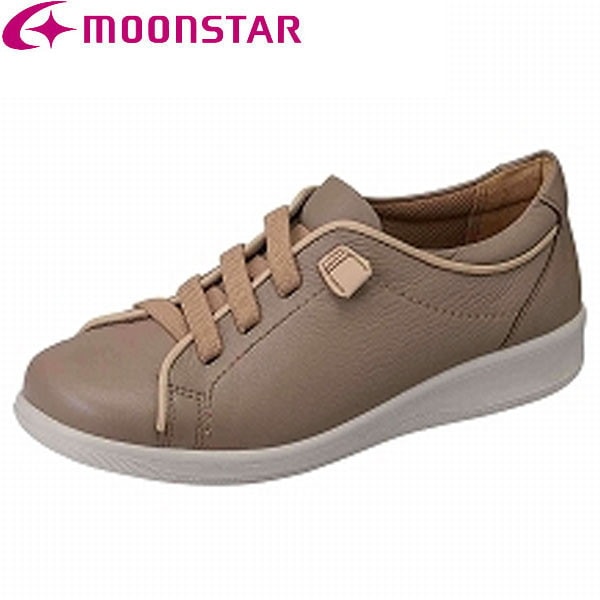 ムーンスター moonstar コンフォートシューズ スポルス 脱ぎ履きしやすいゴム紐付 足にやさしいガーメントレザー 3E SP2500 レディース