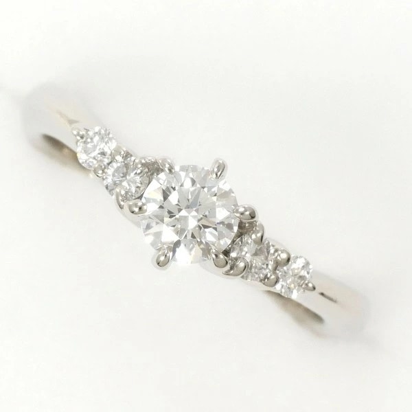 PT900 プラチナ リング 5号 ダイヤ 0.257 VS1 0.11 鑑定書 ジュエリー 中古