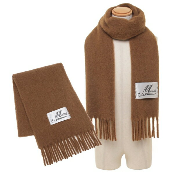 マフラー フリンジ付き起毛 ブラウン メンズ ASZC0005A0 UTW918 00M53