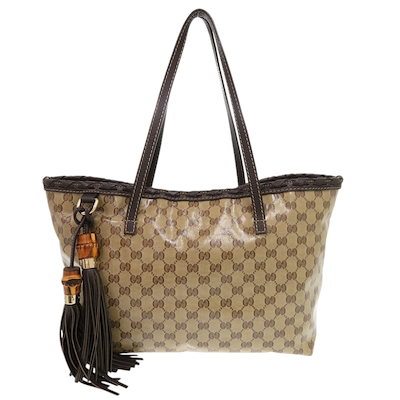 Qoo10] GUCCI 美品 GGクリスタル バンブータッセルチ : バッグ・雑貨