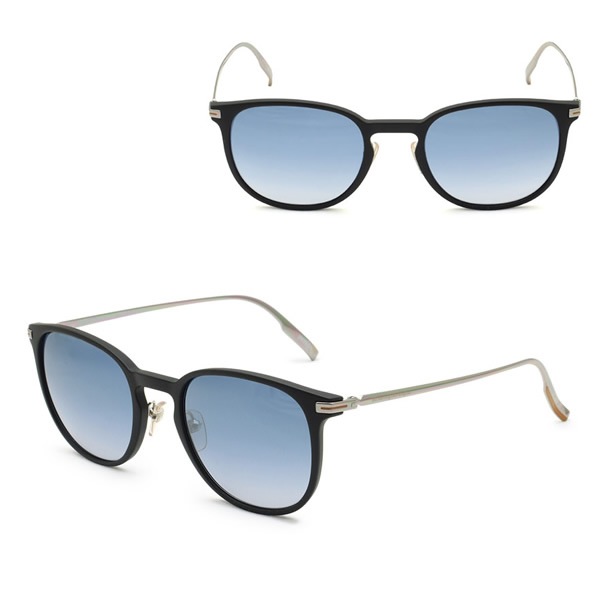 ゼニア サングラス ZEGNA EZ0136/S 02X 54 Ermenegildo Zegna ノーズパッド UVカット メンズ ブラック シルバー ブルーグラデーション