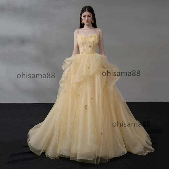 結婚式ドレス 可愛い フォトウェディング撮影 オフショルダー カラードレス パーティードレス きれいめ 披露宴 成人式ドレス 二次会ドレス お嬢様ドレス ワンピース コンサート 感 お姫様