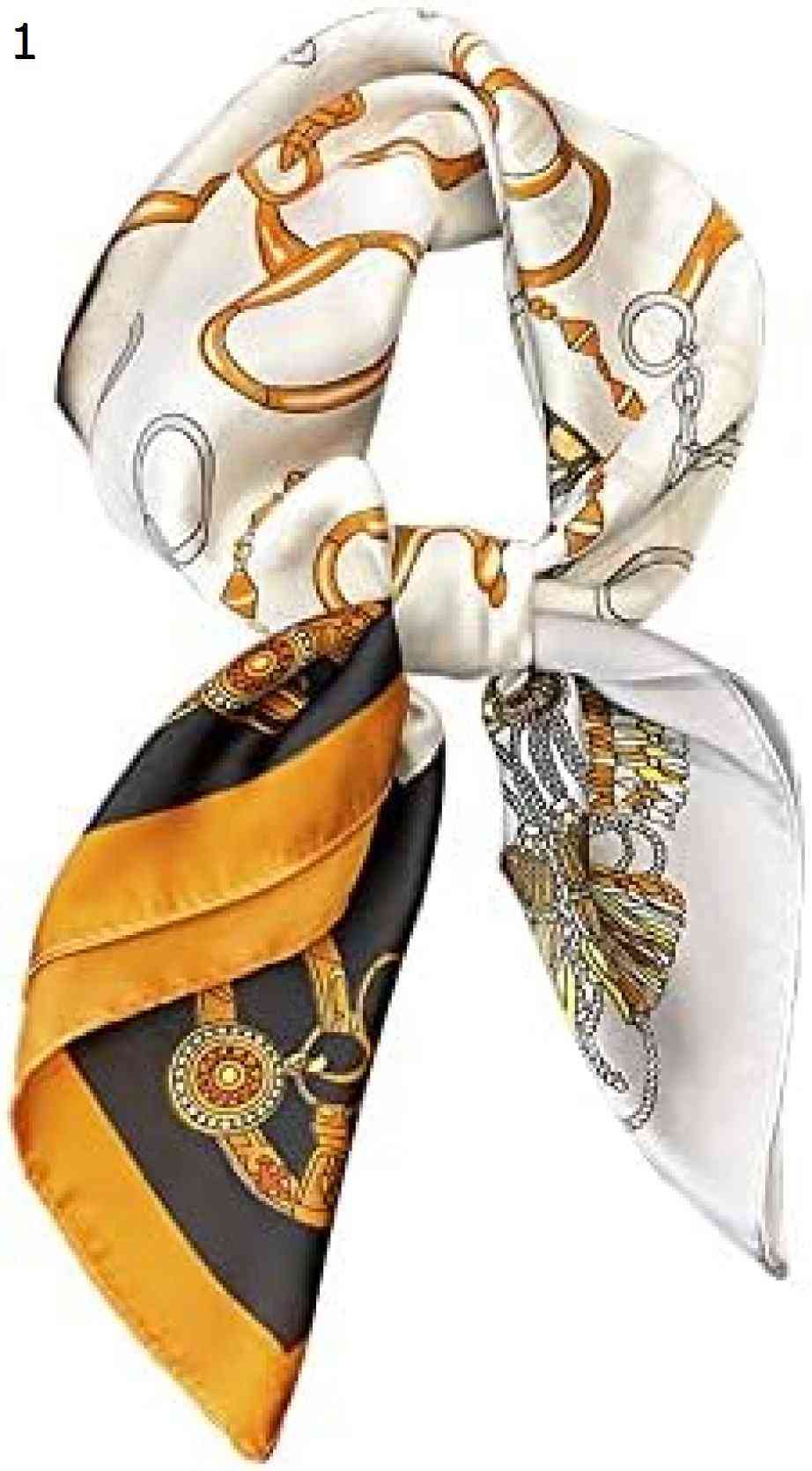 【20%OFFクーポン～】メタルチェーンカラーブロッキングシミュレーションチャイニーズスクエアスカーフスカーフ女性の夏の薄いセクションタイドバッグカラースカーフチューブトップ