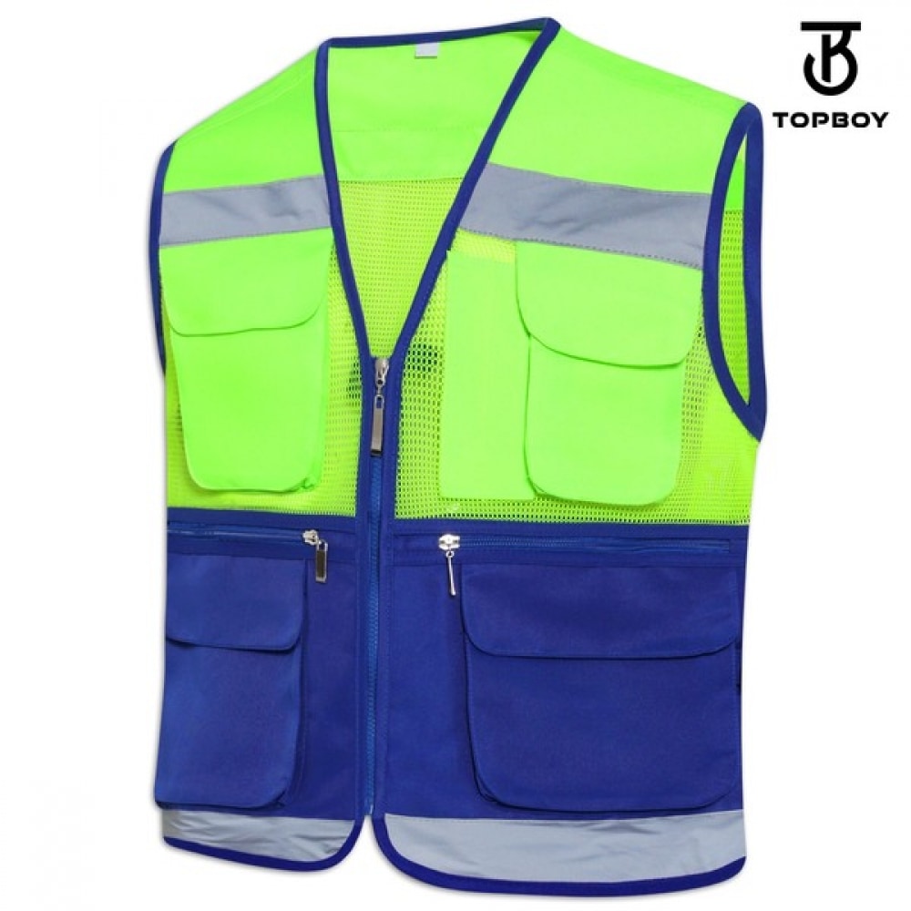 (トップボーイ) 配色安全作業ベスト (SUS021)