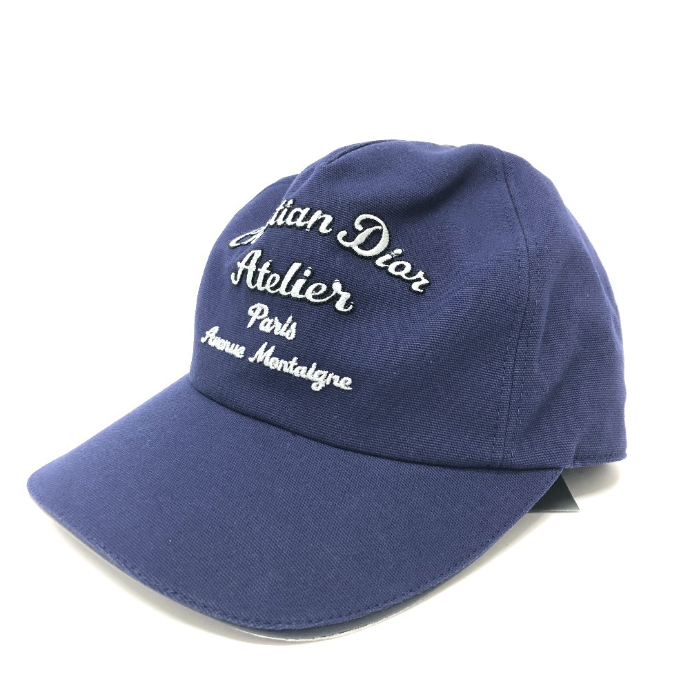 キャップ 933C902L4511 アトリエ ATELIER ロゴ 刺繍 帽子 キャップ帽 キャップ コットン ネイビー