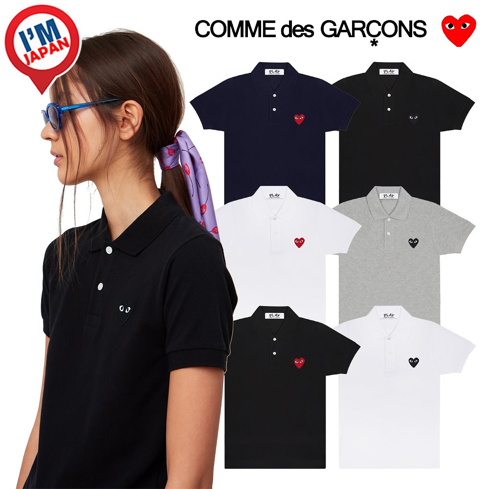 Comme des GARCONS ポロシャツ 半袖 Tシャツ PLAY 男女共用