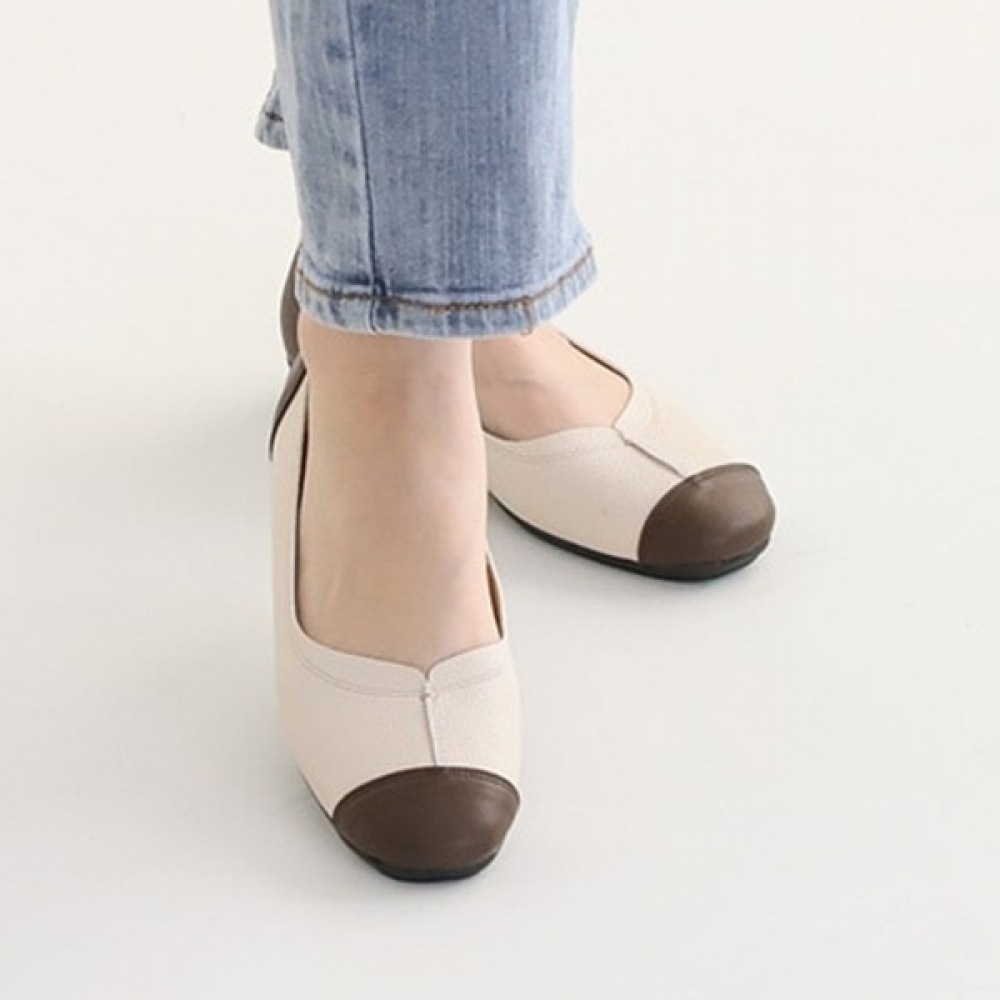 [Ninas Paris] ラウンドトゥツートーンローファー