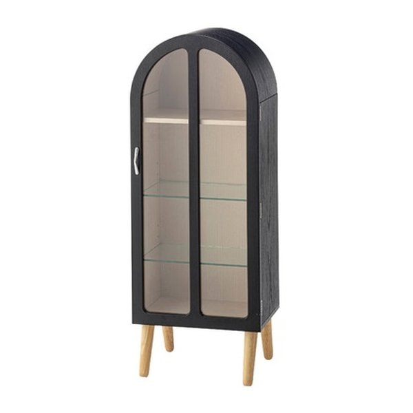 コレクションシェルフ ブラック W36.5×D25×H95 PT-621BK