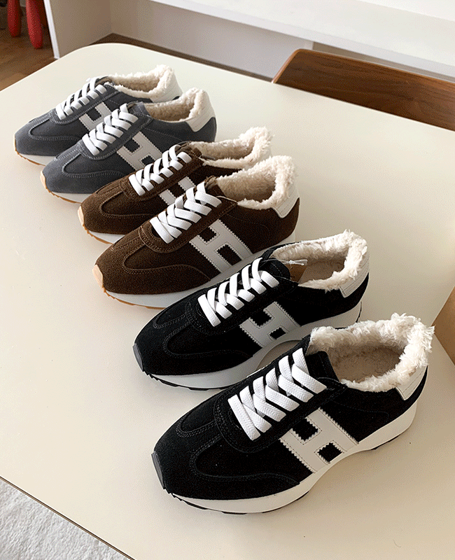 [MILOVANY] 牛革 ベレースエードパースニーカー3cm