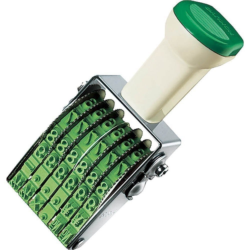 （まとめ買い）回転印 欧文数字 明朝体 3号 6連 IS-3-6 [x3]