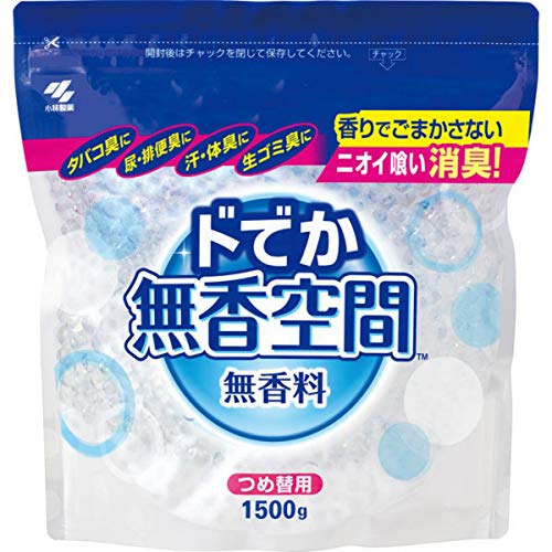 【セット品】ドでか無香空間 消臭剤 詰め替え用 無香料 1500ｇ 4個
