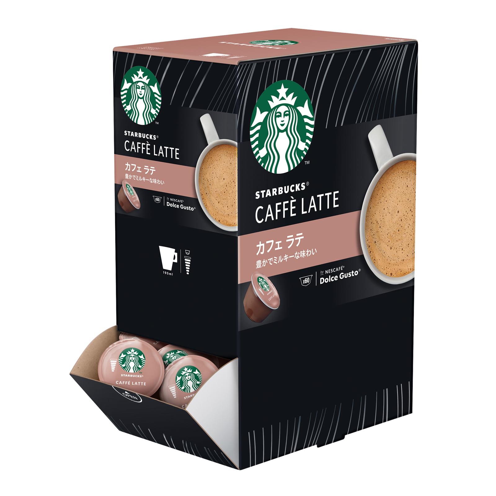 スターバックス カフェ ラテ ネスカフェ ドルチェ グスト 専用カプセル 60P×1箱 【 カフェ オレ 】