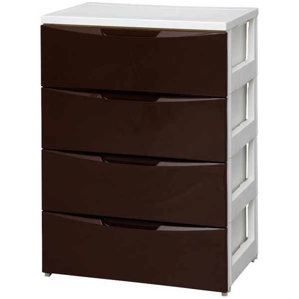 COD-554 ホワイト/ブラウン [カラーコーディネートチェスト 4段] メーカー直送