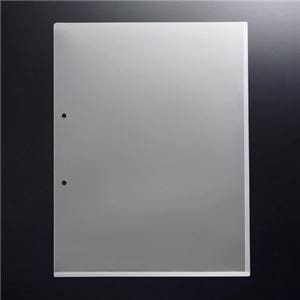 （まとめ） G-Aim 2穴ホルダー マチ付 A4タテ クリア YG-201 1パック（10枚） 10セット