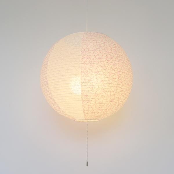 ペンダントライト 明かり 和風モダン おしゃれ シーリングライト 丸 球 照明器具 和室 和紙 日本製 2灯 LED対応 サクラx麻葉白
