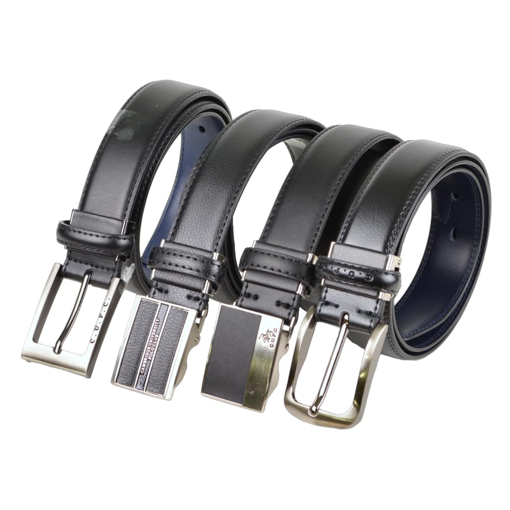 合成皮革 ベルト 4本セット ケンブリッジ・ユニバーシティ・ポロクラブ CAMBRIDGE UNIVERSITY POLO CLUB 牛革 メンズ スーツ ビジネス カジュアル 手軽 プレゼント 贈り